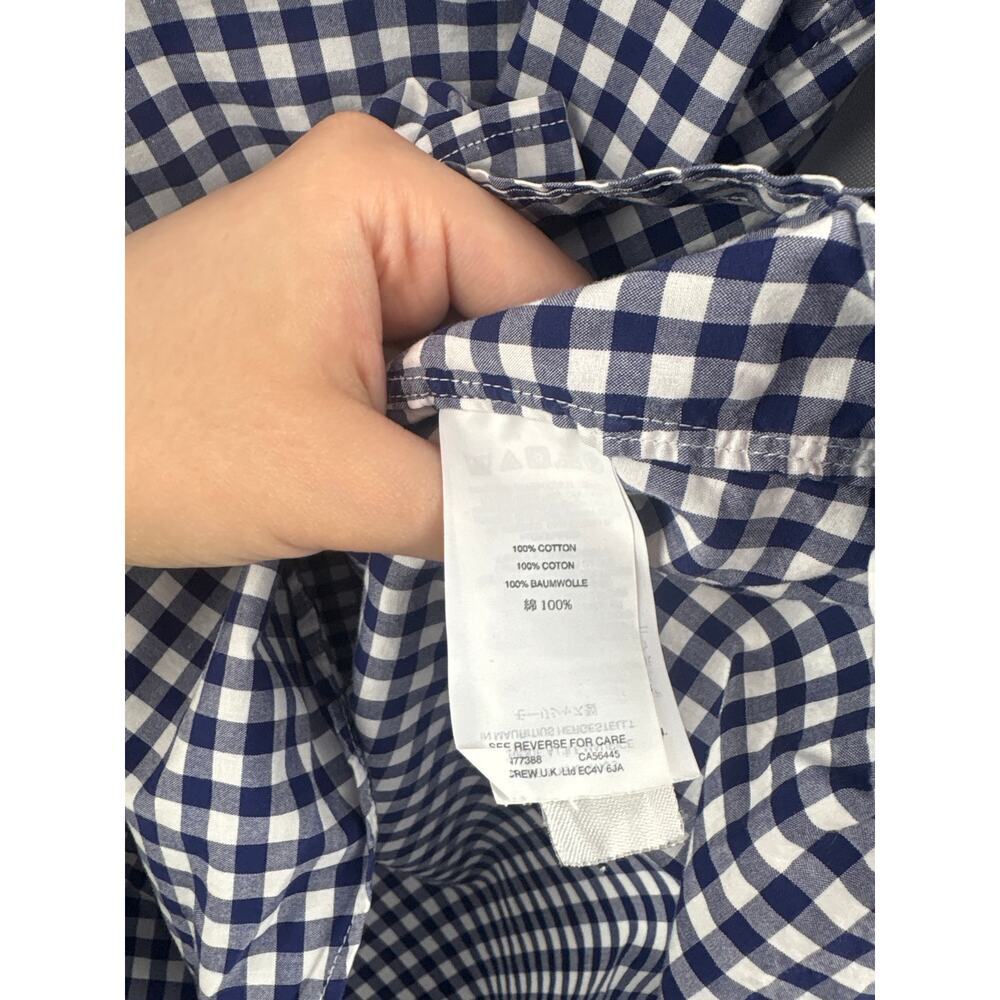 Men’s J.Crew Medium Blue & White Gingham Button Up - Picture 5 of 5